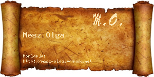 Mesz Olga névjegykártya