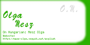 olga mesz business card